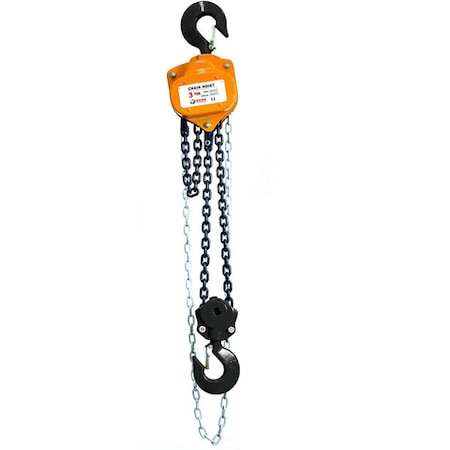Bison Lifting Equipment 3 Ton Manual Chain Hoist, 20 Ft, Black Oxide Chain CH30-20-B